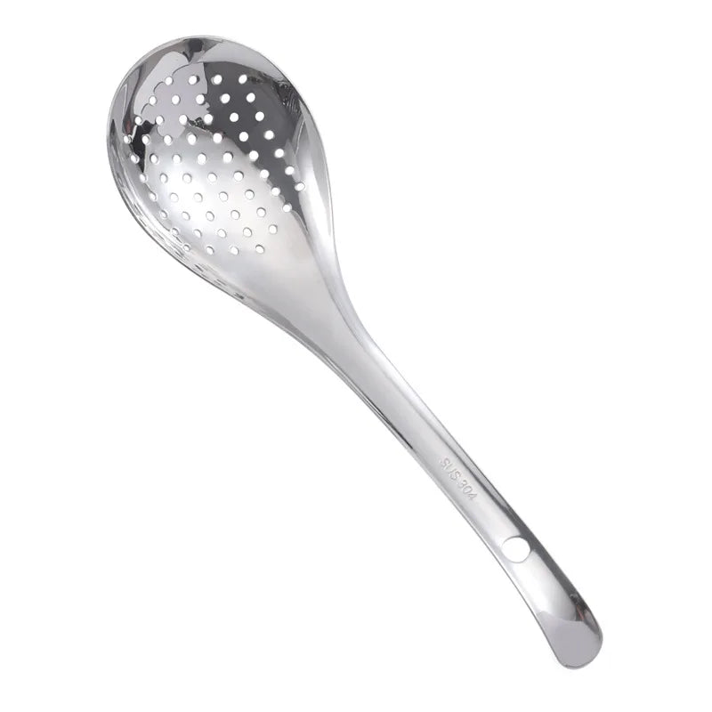 1 Pack Stainless Steel Kitchen Colander Spoon Filter Strainer Food Scoop Perforated Skimmer  Easy to Clean